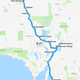 This is as good as I could get Google to plot the route. Of course sometimes it wants to take me back to a more main road. We will take a more direct route between Moolawatana and Maree.